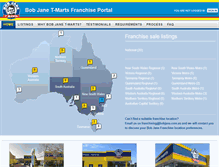 Tablet Screenshot of franchise.bobjane.com.au